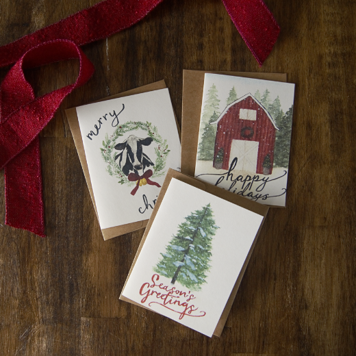 Watercolor Christmas Greeting Cards