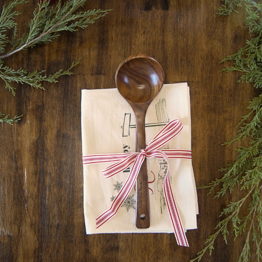 Holiday Tea-Towel and Wooden Spoon Bundle