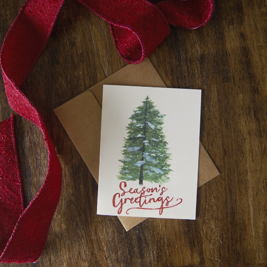 Watercolor Christmas Greeting Cards