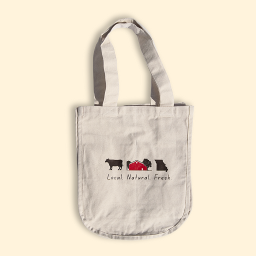 "Local. Natural. Fresh." Reusable Grocery Tote Bag